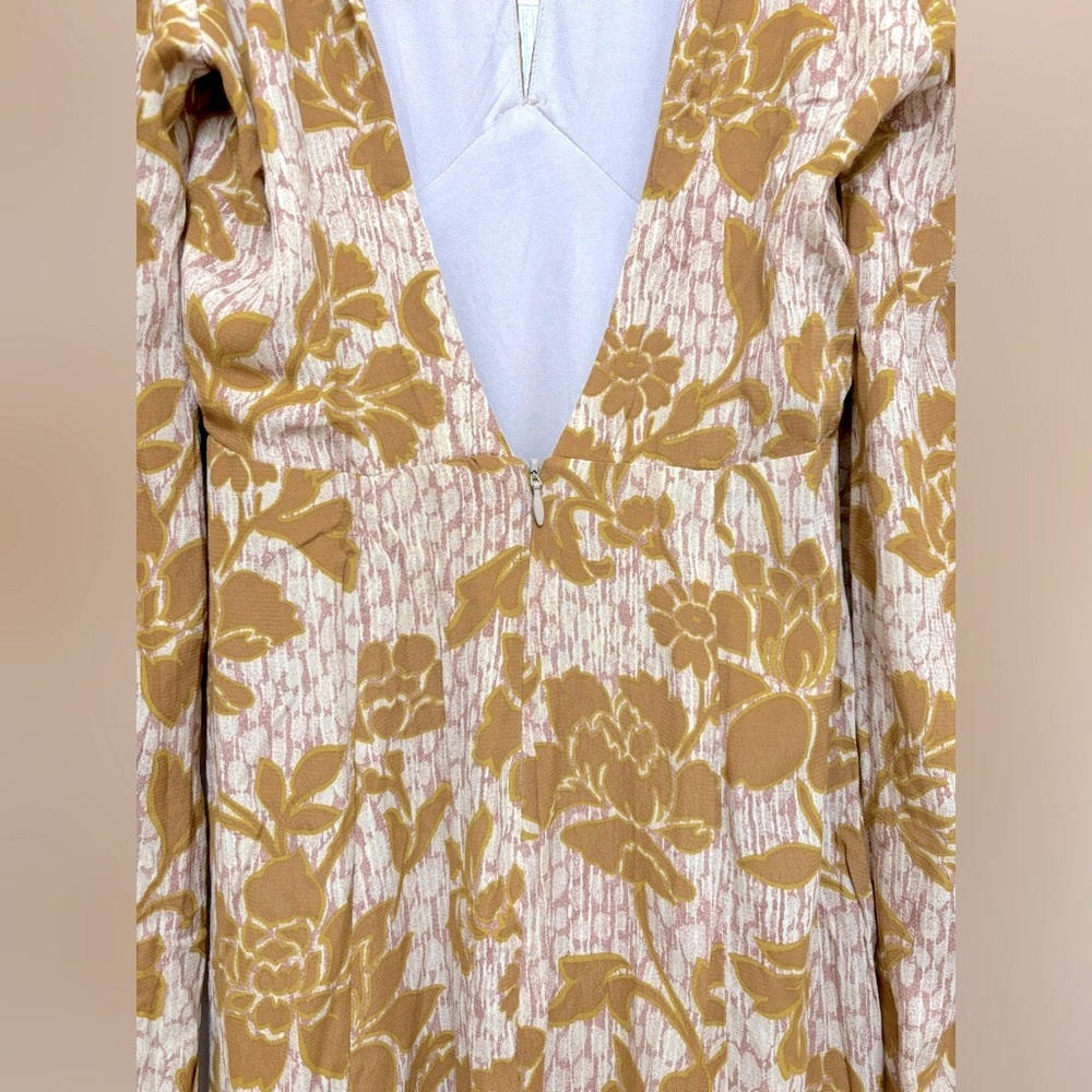NWT Zara Floral Open Back Midi Dress - Picture 12 of 15